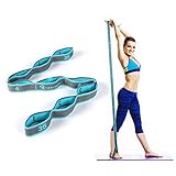 DEHUB Stretch Strap, Elastic Yoga Stretching Strap, Multi-Loop for Physical Therapy, Pilates, Yoga, Dance & Gymnastics Exercise and Flexible Pilates Stretch Band