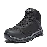 Timberland PRO Men's Drivetrain Mid Composite Safety Toe Static Dissipative Athletic Leather Work Boot, Black, 10.5
