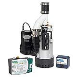 THE BASEMENT WATCHDOG Model BW4000 1/2 HP Combination Submersible Sump Pump with Cast Iron / Cast Aluminum Primary Sump Pump and Special CONNECT Battery Backup Sump Pump System (This Item Has Been Discontinued by the Manufacturer - See Replacement Model CITS-50)
