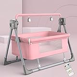 Electric Baby Swing,Rocking Chair Electric Cradle Baby Swing Bed,baby Rocker,Adjustable Bedside Cribs,Automatic Rocking Recliner Crib Basket,Baby Safe Bed,Best Baby Bed For Infant Newborn Unisex