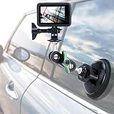 Homeet Aluminum Suction Cup Camera Mount for Car, Go Pro Suction Cup Mount with 360° Rotation Ball Head for Go Pro Hero Session DJI OSMO Action Camera, Nikon Canon Sony Camcorder DSLR Cameras
