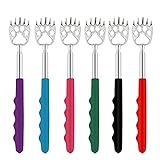 YIMICOO 6 Pack Telescoping Back Scratcher - Bear Claw Back Scratchers - Portable Extendable Backscratcher with Rubber Handles in Black, Blue, Green, Purple, Red, Pink Color