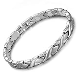 Jecanori Magnetic Bracelets for Women,Pure Titanium Magnetic Bracelets,Adujstable Bracelet,Jewelry Gift with Sizing Tool Magnetic Field Therapy（Flawlessness Series