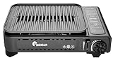Maxsun Portable Tabletop BBQ Gas Grill Stove with Carrying Case, 7,250BTU, Camp Stove, Korean Style Barbecue,