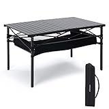 ABSCONDO Camping Table, Portable Folding Camp Table, Camping Tables That Fold Up Lightweight, Aluminum Beach Table for Camping Hiking Backpacking Outdoor Picnic (L)