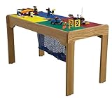 Fun Builder Table-Compatible with Lego® Brand Blocks with Built in Mesh Net 32'x16' Made in USA! Solid Wood Frame and Legs. Built to Last! Ages 5 and Older!