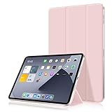 Aoub Case for iPad Air 5th / Air 4th / Pro 11 2018, Magnetic Attachment Cover [Supports Pencil Pairing/Charging/Touch ID], Slim Trifold Stand Smart Case for iPad Air 10.9 inch 2022/2020, Baby Pink