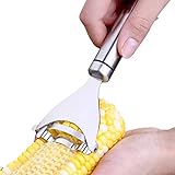 Corn Peeler, Corn stripper for corn on the cob remover tool,Stainless steel multifunctional Kitchen Grips Corn planer Cob Cutter kernels, with Hand Protect