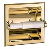 Design House 533372 Millbridge Recessed Toilet Paper Holder, 6-inch, Polished Brass