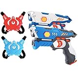 ComTec Laser Tag for Kids, Laser Tag Sets with Gun and Vest, Laser Guns Toys Gift for Boys Girls Game Party Multiplayers Indoor Outdoor- Infrared 0.9mW(2 Pack)
