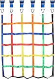 Gentle Booms Sports Climbing Cargo Net for Kids, 3.8X4.4ft Climbing Net with 7.1 X 7.1 inches Small Grid for Ninja Warrior Obstacle Course