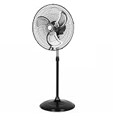 BILT HARD 3850 CFM 18' High Velocity Pedestal Oscillating Fan, 3-Speed Industrial Standing Fan with Aluminum Blades, Heavy Duty Metal Shop Fan for Commercial, Residential, and Garage- UL Listed