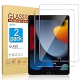 apiker 2 Pack Screen Protector for iPad 9th 8th 7th Generation 10.2 Inch, Tempered Glass for iPad 9 8 7 (2021/2020/2019)