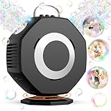 pigipigi Bubble Machine Toy for Kids: 360° Rotating Bubble Maker | Automatic Bubble Blower with 2 Fans18000+ Bubbles Per Minute for Toddler Boy Girl Outdoor Indoor Birthday Wedding Party Game Gift