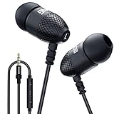 MOXKING Wired Durable Metal Earphones Earbuds w Microphone and Volume Control, Deep Bass Clear Sound Noise Isolating in Ear Headphones, Ear Buds for Cell Phones, Laptop, Computer, iPad, iPod, Gaming