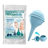 BoogieBulb Baby Nasal Aspirator and Booger Sucker for Newborns Toddlers & Adult - BPA Free - Blue 2 Ounce Bulb Syringe - Safe Nose Cleaner - Cleanable & Reusable Ear Syringe Nose Sucker