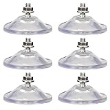 AccEncyc 6 Pcs Strong Thickened Sucker Suction Cup Clear PVC Sucker Pads with M6 x 14 Thread Screw Extra Strong Adhesive Glass Suction Holder