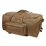 ZSearARMY Deployment Bag with Wheels Military Duffle Bag Large Heavy-Duty Bags (FBM-TAN)