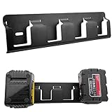 YAMTO 4 Slots Battery Holder Wall Mount fits for Dewalt 18V/20V &Milwaukee 18V Drill,Heavy-Duty Solid Steel M18 Tool Battery Storage Rack,Keep Your Batteries in Organizer