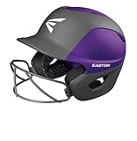 EASTON GHOST Softball Batting Helmet, Two-Tone Matt Purple/Charcoal, Medium/Large