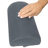 Vive Bolster Pillow for Legs & Back (Firm) - Memory Foam Support Pad for Side, Stomach Sleeper - Lumbar Half Roll for Knee, Leg, Lower Back, Spine Alignment - Ergonomic Sleeping Padding