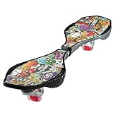 Deluxe Rip Caster Board Large 1.75” Long Lasting Wheel for Stability Light Up Wheels Cool Stik for Kids and Adults 360 Degree Rotating Casters Surfing Skateboard 32” Long