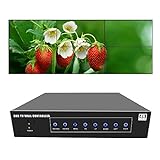 ISEEVY 6 Channel 4K60 UHD Video Wall Controller 2x3 3x2 UHD TV Wall Controller 4K for 6 TV Splicing Display Support 3840x2160@60Hz Inputs and Rotate 90 Degree for Portrait Mode Screens