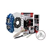 OMAC High Temperature Brake Caliper Paint System Kit, Heat Resistant Coating, Epoxy Paint Based System, Hawaii Blue (Glossy)