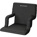 Home-Complete Stadium Seat Chair- Wide Bleacher Cushion with Padded Back Support, Armrests, 6 Reclining Positions and Portable Carry Straps