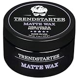 Trendstarter Matte Wax for Men (4 oz) – Firm Hold & Matte Finish Mens Hair Products – Water Based & Signature Fragrance – All-Day Hold Hair Styling Products – Flake-Free Styling Wax for All Hair Types