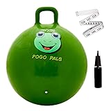 Flybar Hopper Ball for Kids - Bouncy Ball with Handle, Durable Bouncy Balls, Kangaroo Ball, Exercise Ball, Indoor and Outdoor Toy, Pump Included, Toddler Toys for Boys and Girls, Ages 3 and Up (Frg S)