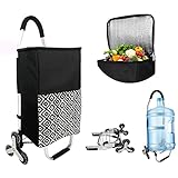 3 in 1 Insulated Shopping Cart Multipurpose Stair Climbing Utility Cart Travel Camping Rolling Cooler with Adjustable Bungee Cord Waterproof Lightweight