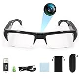 Fueiyita Camera Glasses Spy Camera Glasses 1080p Without Frame Eyewear Video Recording Camera for Meeting, Travel, Sports, Built-in 32g Memory Card No Bluetooth or WiFi