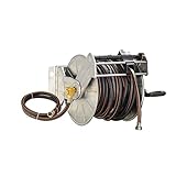 Giraffe Tools Stainless Steel Garden Hose Reel with 5/8' x 100 ft Heavy Duty Hose, Wall/Floor Mounted Metal Water Hose Reel with Crank Handle