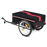Ktaxon Bike Trailer Foldable Bicycle Trailer with Detached Cover, Quick Release Wheel, Anti-Rust Steel Frame and Universal Trailer Hitch, Bike Cargo Trailer for Moving Houses, Camping and Shopping