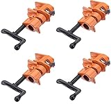 Y&Y Decor 4 PACK 3/4' Wood Gluing Pipe Clamp Set Heavy Duty PRO Woodworking Cast Iron