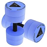 Water Gear Resistance Bells - Water Fitness and Pool Exercise - Intense Workout Without Added Stress - Easy on Joints (BLUE, 80% Resistance)