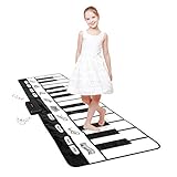 TWFRIC Giant Piano Mat 24 Keys Floor Piano Mat for Kids 71' Musical Keyboard Play Mat Dance and Learn Mat for 3-8 Years Old Boy Girl
