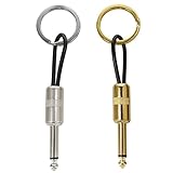 Mr.Power Guitar Amp Cable Plug Keychain Electric Bass Amplifier Connector Key Ring Metal Idea Musical Gift 2 pcs (1 Silver + 1 Gold)