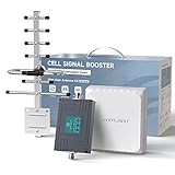 Cell Phone Signal Booster for Home and Remote Area | Up to 4,500 Sq Ft | Boost 5G 4G& LTE Signal for Verizon, AT&T, T-Mobile & More on Band 5/12/13/17 | FCC Approved