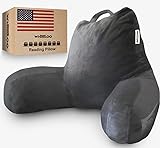 Reading Pillow Sitting Up in Bed Backrest Support Large Adult Back Wedge for Watching TV Bedrest Gerd Heartburn Recovery Snoring Made in The USA 100% Memory Foam w/Removable Washable Cover