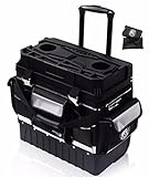 MARUTAI 18'' Rolling Tool Bag with Wheels, Tool Bags Organizer, with Telescopic Handle and Waterproof Cover, 330lbs Load Rated, Storage Manager Toolbox for Camping, Construction Sites