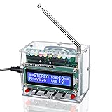 Soldering Project, Icstation FM Radio Kit with LED Flashing Lights Soldering Practice DIY Radio Kits LCD Display FM 87-108MHz Digital Radio Kit for Learning Teaching STEM Educational Project