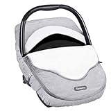 Yoofoss Baby Car Seat Cover Winter Carseat Canopies Cover to Protect Baby from Cold Wind, Super Warm Plush Fleece Baby Carrier Cover for Infant Boys Girls (Gray)