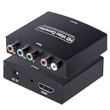 CHBBLIN Component to HDMI Converter,Component to HDMI,RGB to HDMI Coverter,Supports 1080P Audio & Video Adapter for Gaming Console or DVD,PSP to HDTV Monitors Projectors
