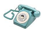 Retro Telephone, CALLANY 80's Classic Telephone/Landline Phone/Wired Telephone for Home/Hotel, Fresh Blue