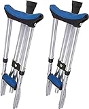 Carex Folding Aluminum Under Arm Crutches - Lightweight Crutches for Adults 4'11' to 6'1', Adult Crutches, 2 Crutches Included, Universal Crutches for Walking