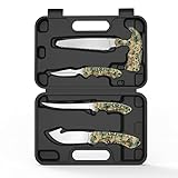 Jellas Hunting Knife Kit, Hunting Field Dressing Knife Accessories for Camping Games, Fishing, Deer Hunting and Survival, Skinning knife Outdoor Knife Set, 6 Pieces Hunting Gear for Men (HF01)
