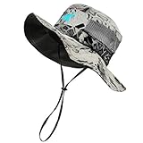 KastKing Sol Armis UPF 50 Boonie Hat - Sun Protection Hat, Fishing Hat - Breathable Fabric - Comfortable - Prym1 Camo,Silver Mist