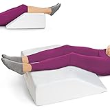 Leg Elevation Pillow - Leg Pillows for Sleeping - Cooling Gel Memory Foam Top, High-Density Leg Rest Elevating Foam Wedge | Relieves and Recovers Foot and Ankle Injury, Leg, Hip and Knee Pain